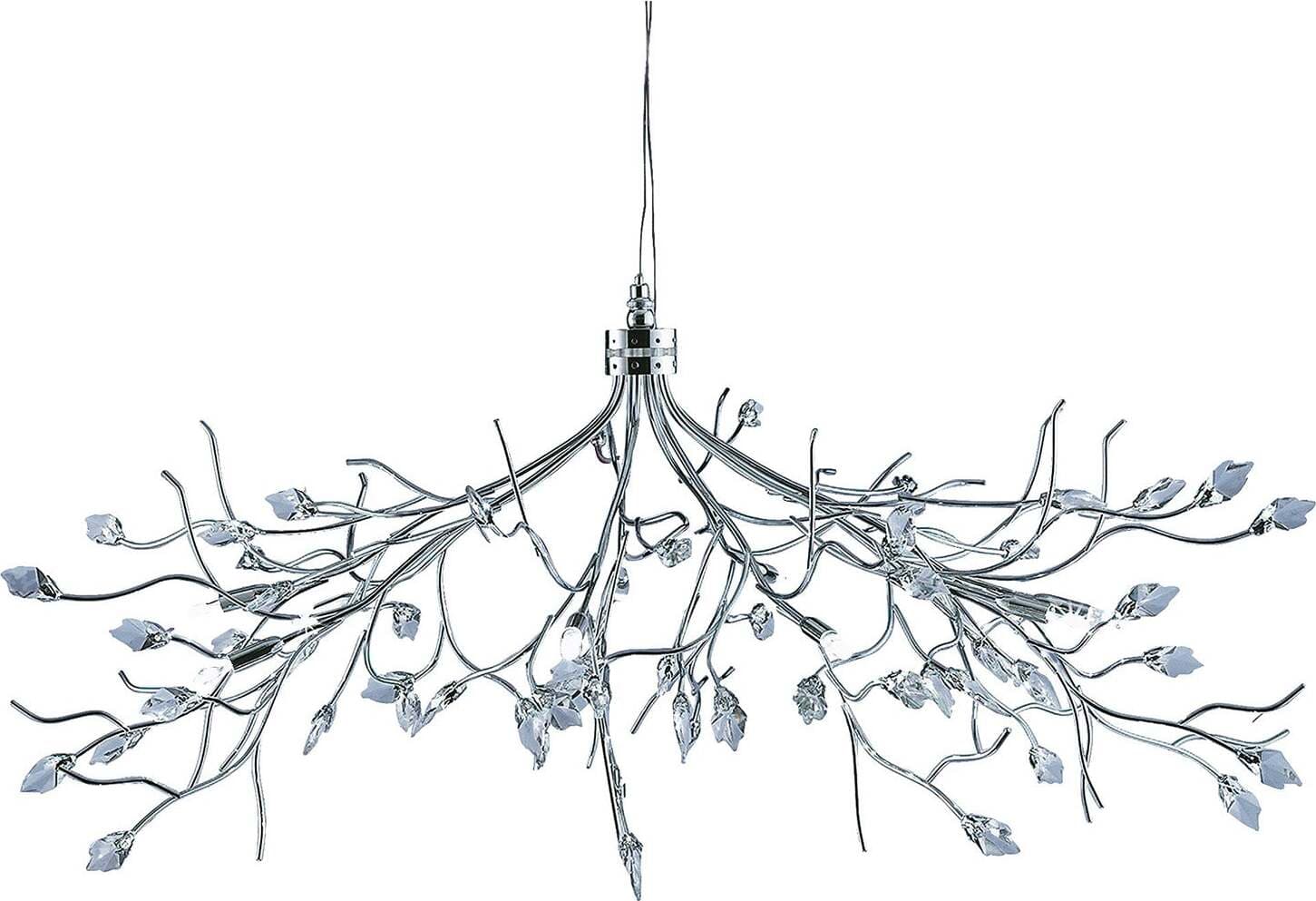 Lampadario-Contemporaneo-Astbury-Metallo-Cromo-Vetro-10-Luci-G9