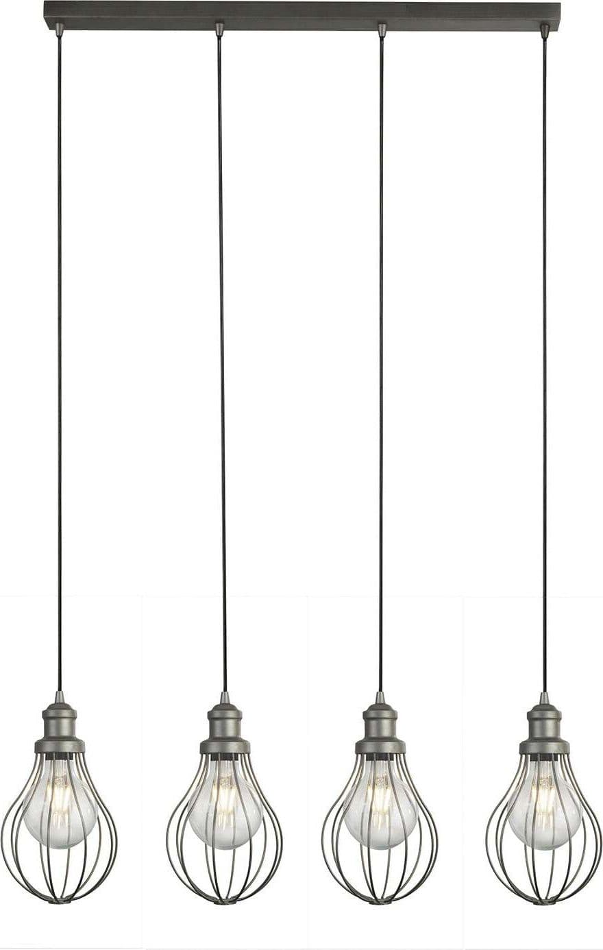 Lampadario-Contemporaneo-Balloon-Acciaio-Argento-4-Luci-E27