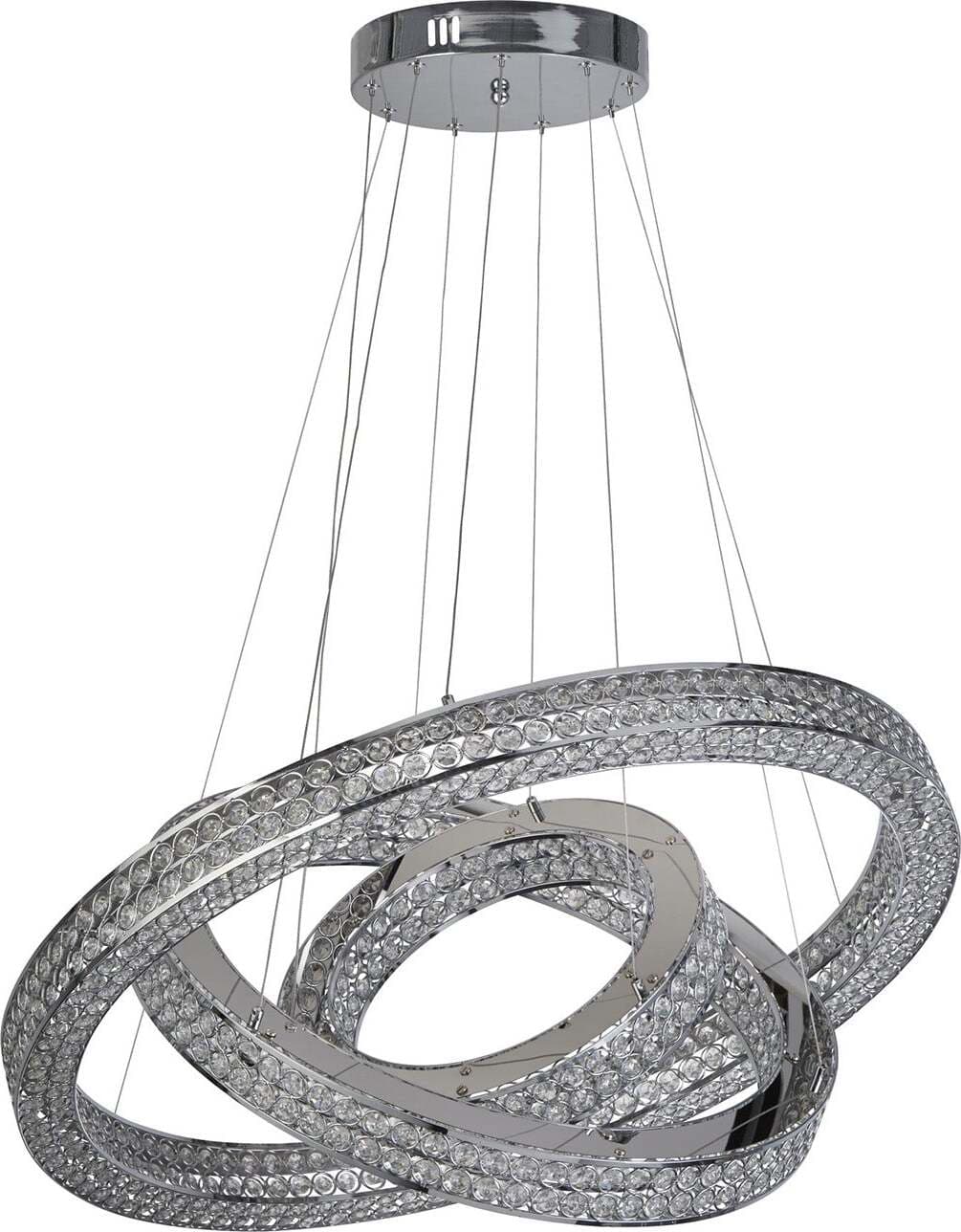 Lampadario-Contemporaneo-Bande-Acciaio-Cromo-Vetro-Trasparente-Led-90W-4000K