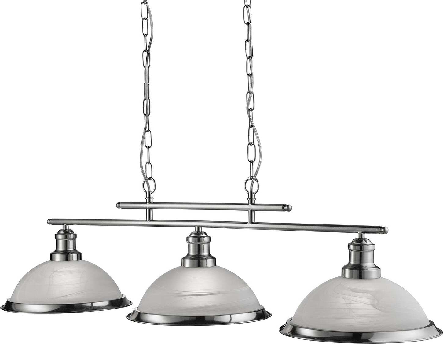Lampadario-Contemporaneo-Bistro-Acciaio-Argento-Vetro-3-Luci-E27