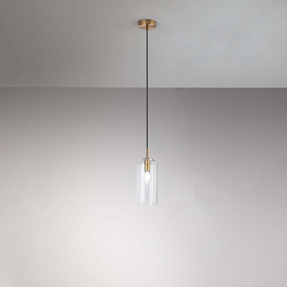 Lampadario-Contemporaneo-Coro-1-Luce-E14-Trasparente-Diffusore-Allungato