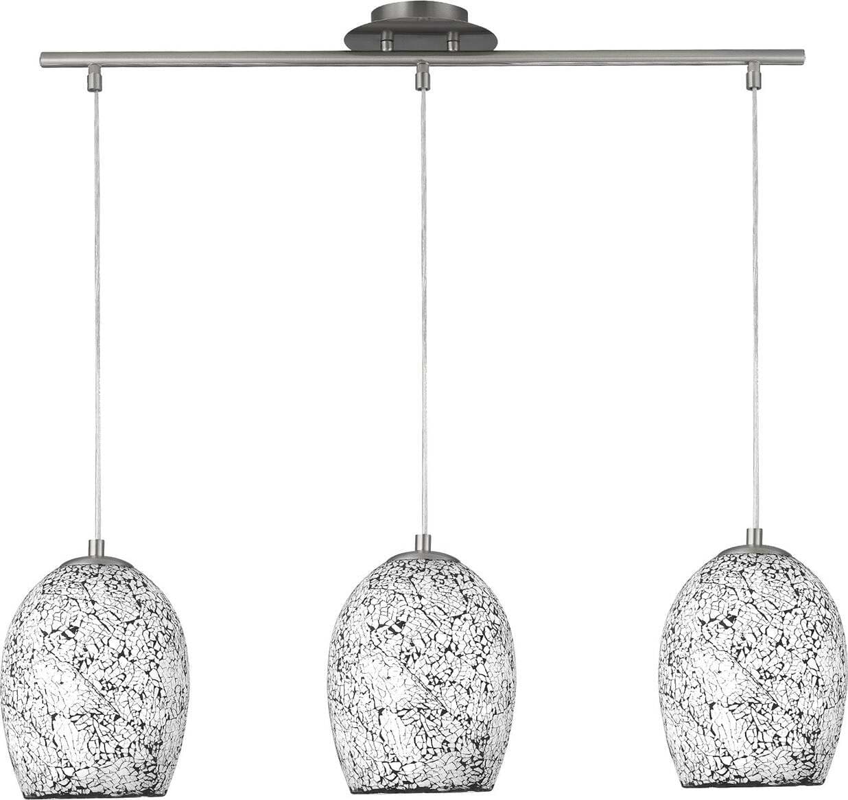 Lampadario-Contemporaneo-Crepitio-Acciaio-Argento-Vetro-3-Luci-E27