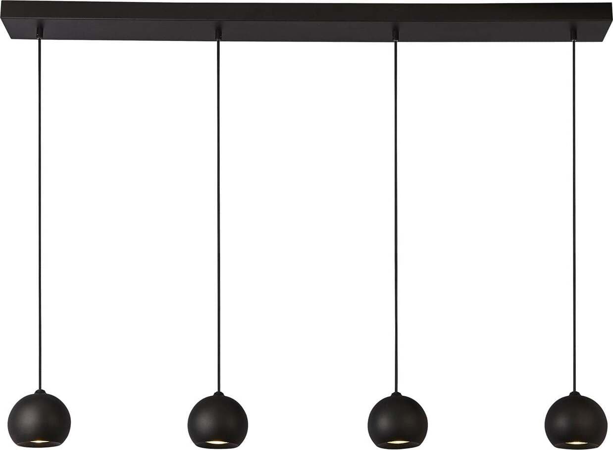 Lampadario-Contemporaneo-Eindhoven-Acciaio-Nero-4-Luci-Gu10