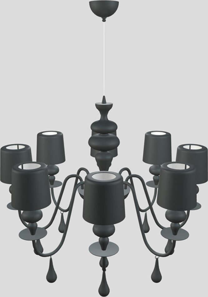 Lampadario-Contemporaneo-Eva-In-Plastica-Grigio-Alluminio-8-Luci