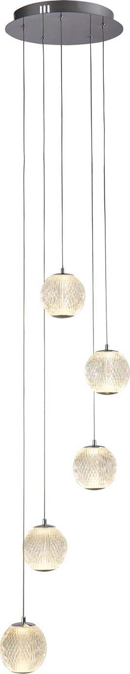 Lampadario-Contemporaneo-Fascino-Acciaio-Cromo-Policarbonato-Led-28W-3000K