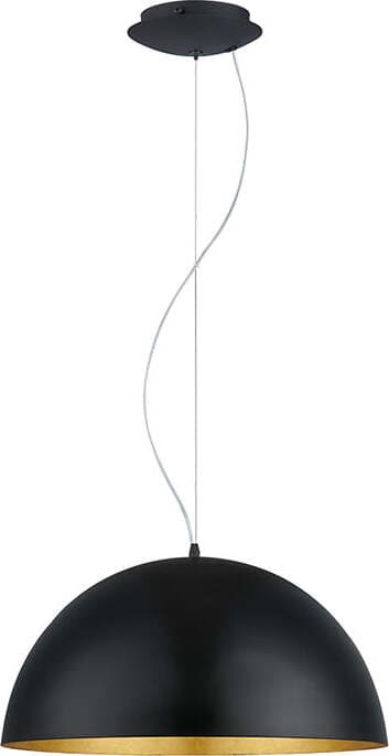 Lampadario-Contemporaneo-Gaetano-1-Luce-Acciaio-Nero-E-Oro