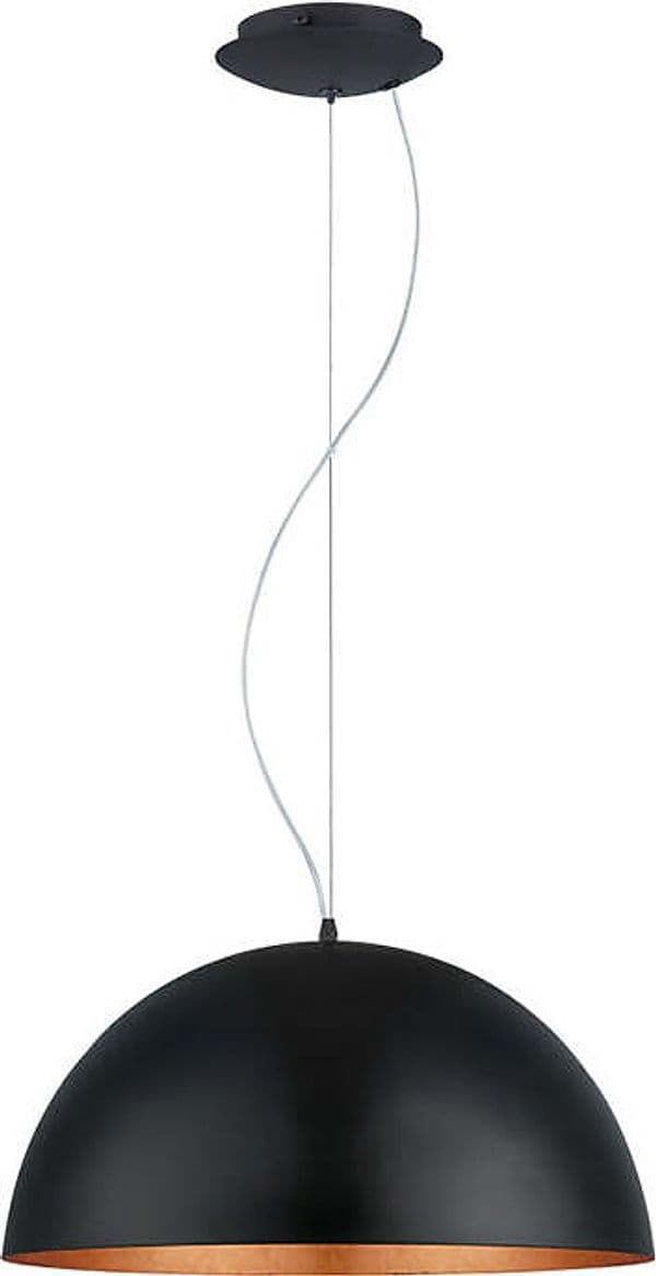 Lampadario-Contemporaneo-Gaetano-1-Luce-Acciaio-Nero-E-Rame