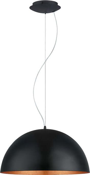 Lampadario-Contemporaneo-Gaetano-1-Luce-Acciaio-Nero-E-Rame
