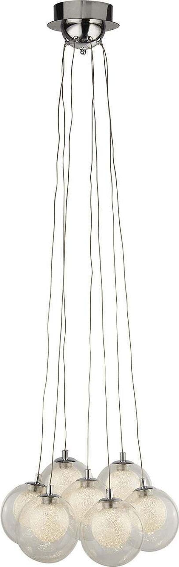 Lampadario-Contemporaneo-Grappolo-Acciaio-Cromo-Vetro-Bianco-Led-2,5W-3000K