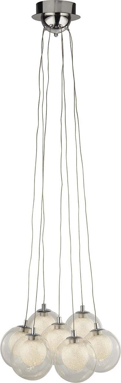 Lampadario-Contemporaneo-Grappolo-Acciaio-Cromo-Vetro-Bianco-Led-2,5W-3000K