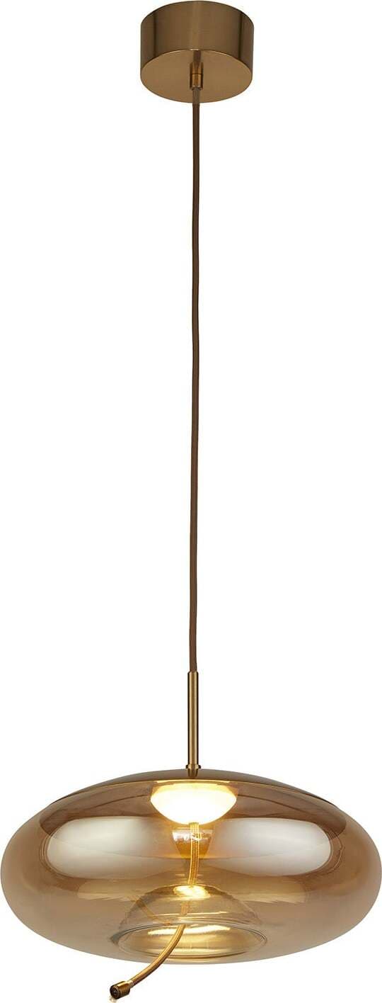 Lampadario-Contemporaneo-Lisbona-Acciaio-Ottone-Vetro-Led-6W-2700K