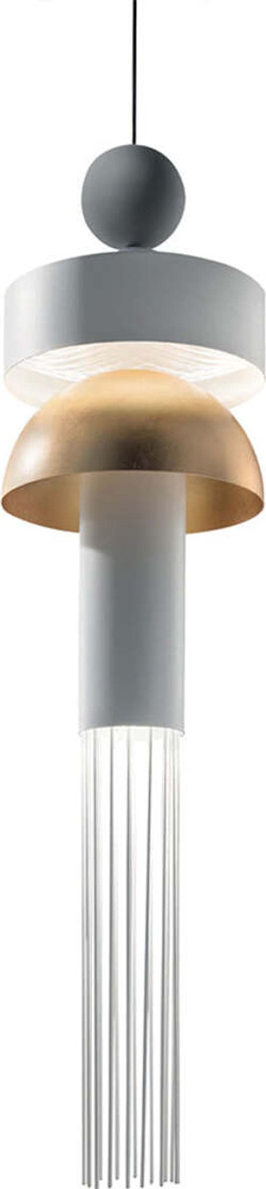 Lampadario-Contemporaneo-Nappe-Metallo-E-Vetro-Led-6,6+9,2W