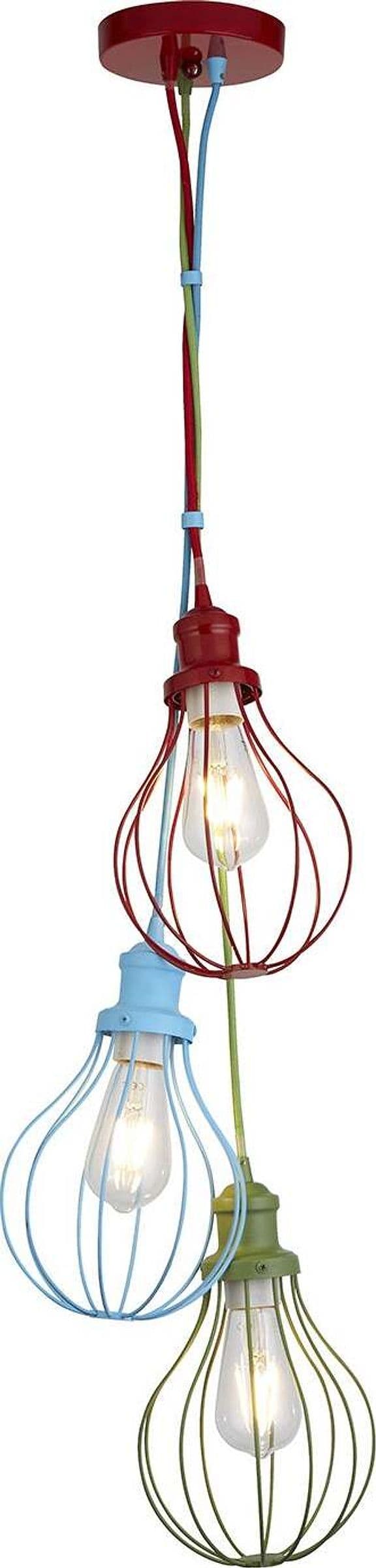 Lampadario-Contemporaneo-Novità-Acciaio-Multicolor-3-Luci-E27