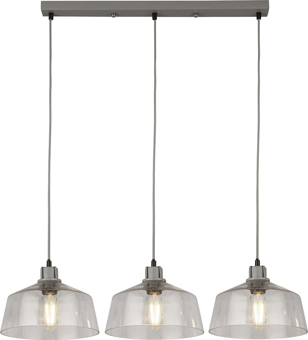 Lampadario-Contemporaneo-Odéon-Acciaio-Grigio-Trasparente-3-Luci-E27