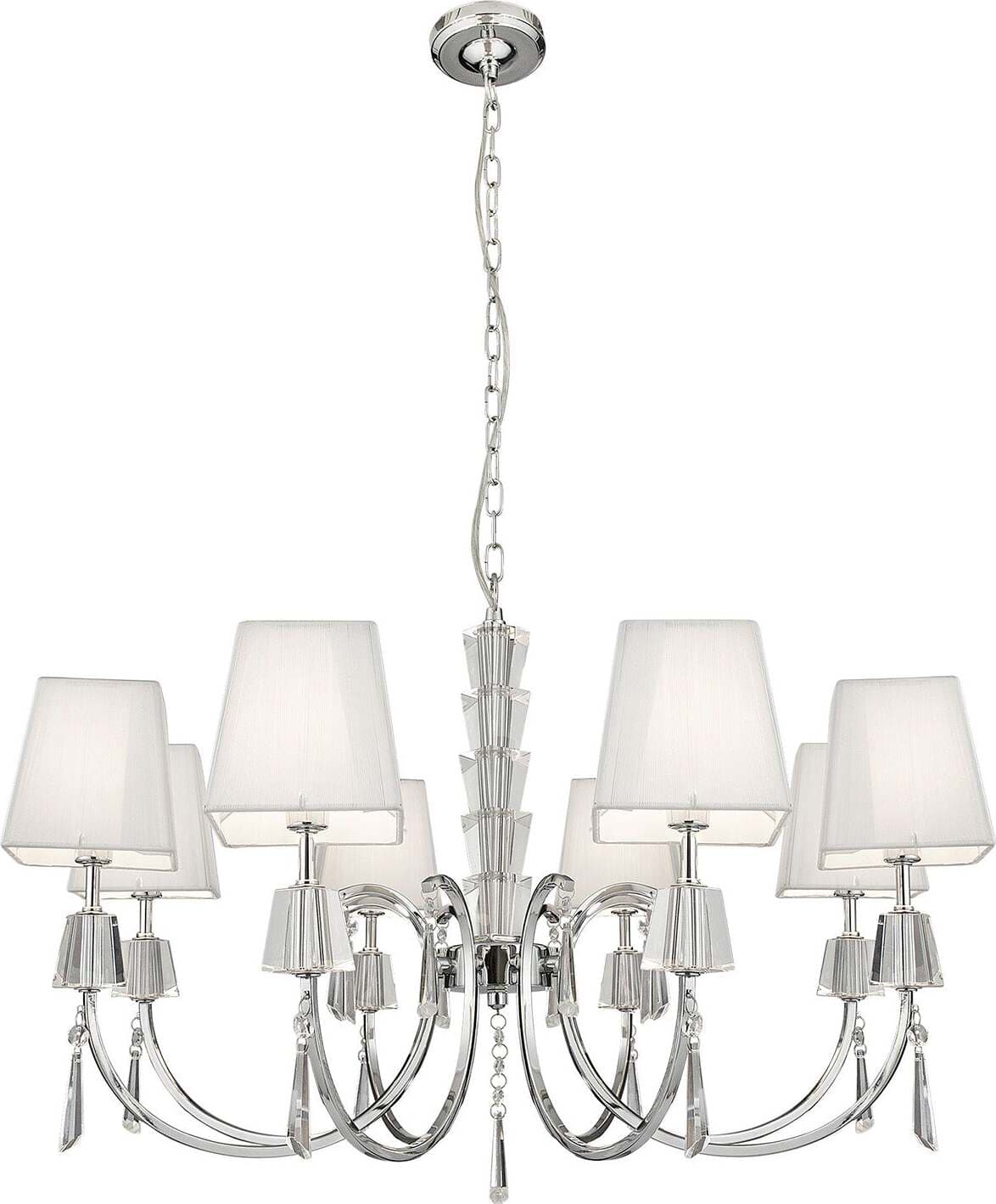 Lampadario-Contemporaneo-Portico-Acciaio-Cromo-Vetro-8-Luci-G9