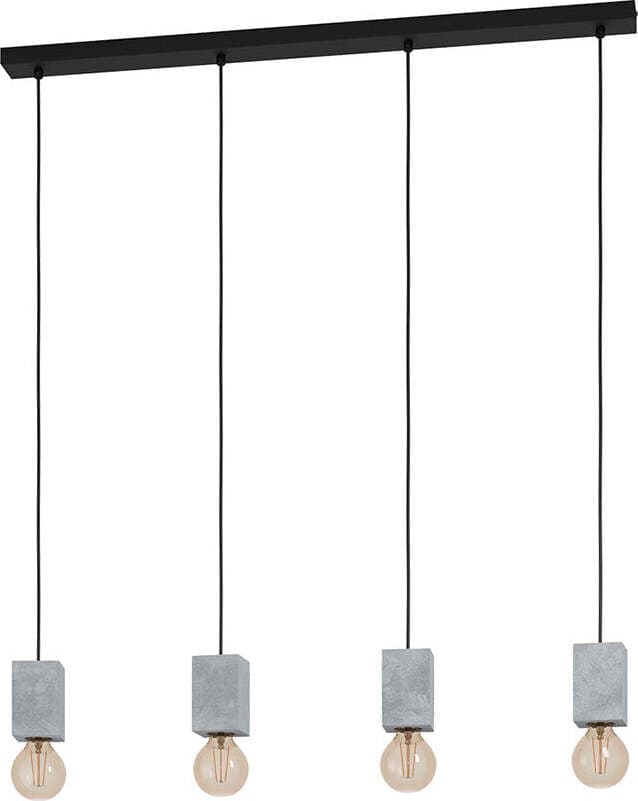 Lampadario-Contemporaneo-Prestwick-3-4-Luci-Acciaio-Nero