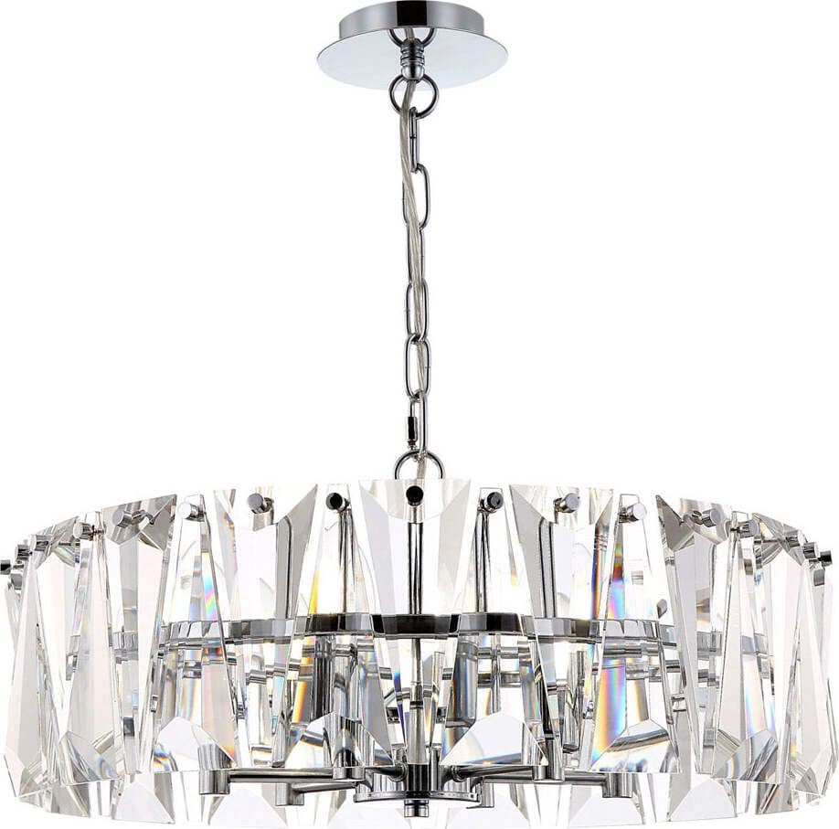 Lampadario Contemporaneo Puntes Metallo Cromo 6 Luci