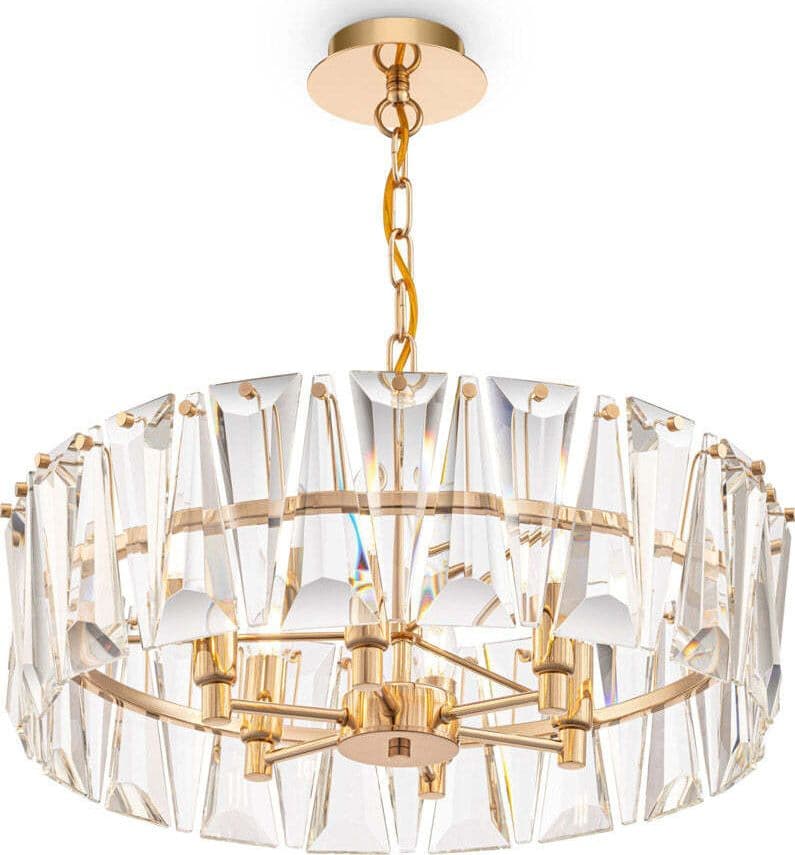 Lampadario Contemporaneo Puntes Metallo Oro 6 Luci