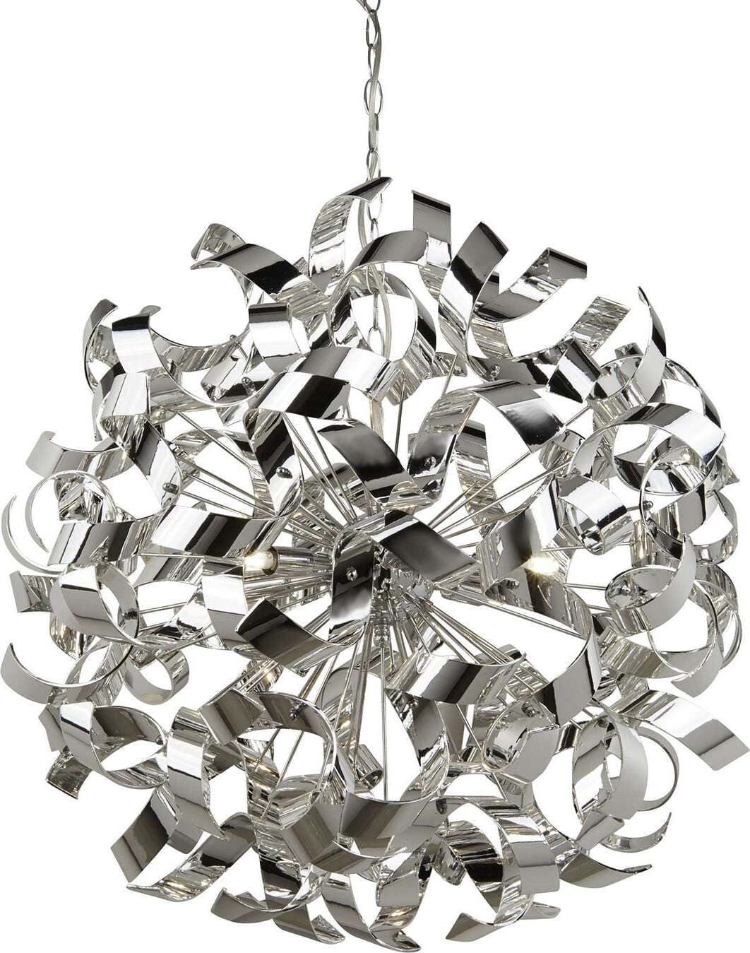 Lampadario-Contemporaneo-Riccioli-Acciaio-Cromo-6-Luci-G9