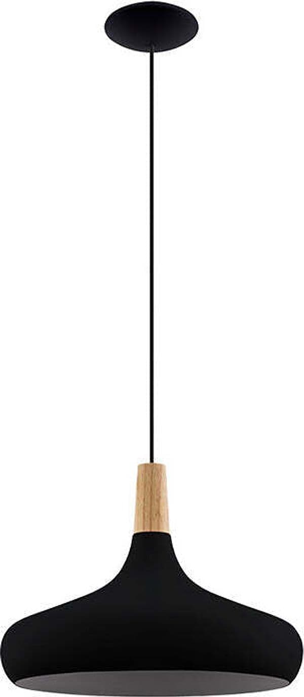 Lampadario-Contemporaneo-Sabinar-Grande-1-Luce-Metallo-Nero-E-Marrone