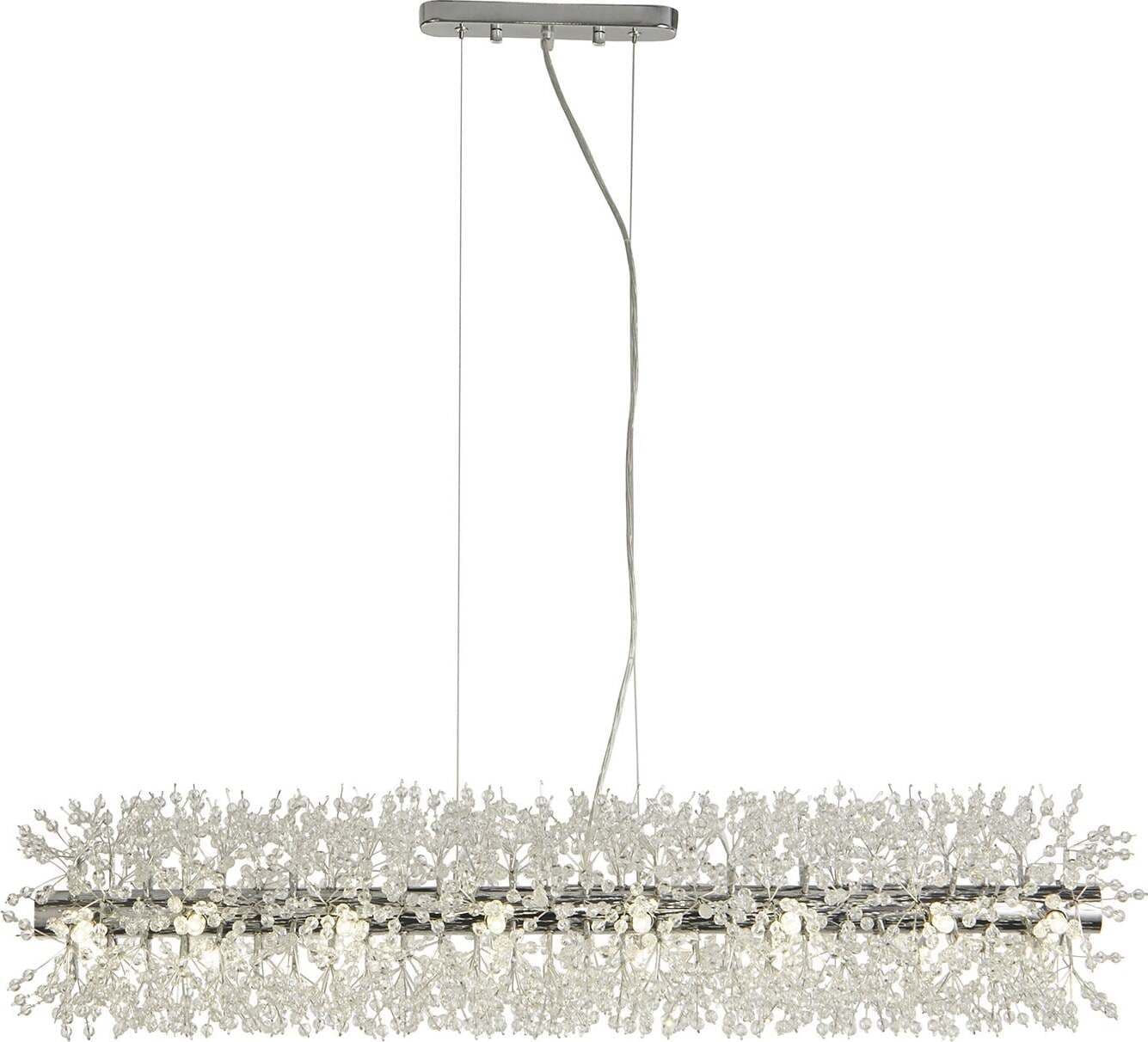 Lampadario-Contemporaneo-Sprazzo-Sole-Acciaio-Cromo-Vetro-Trasparente-16-Luci-G9