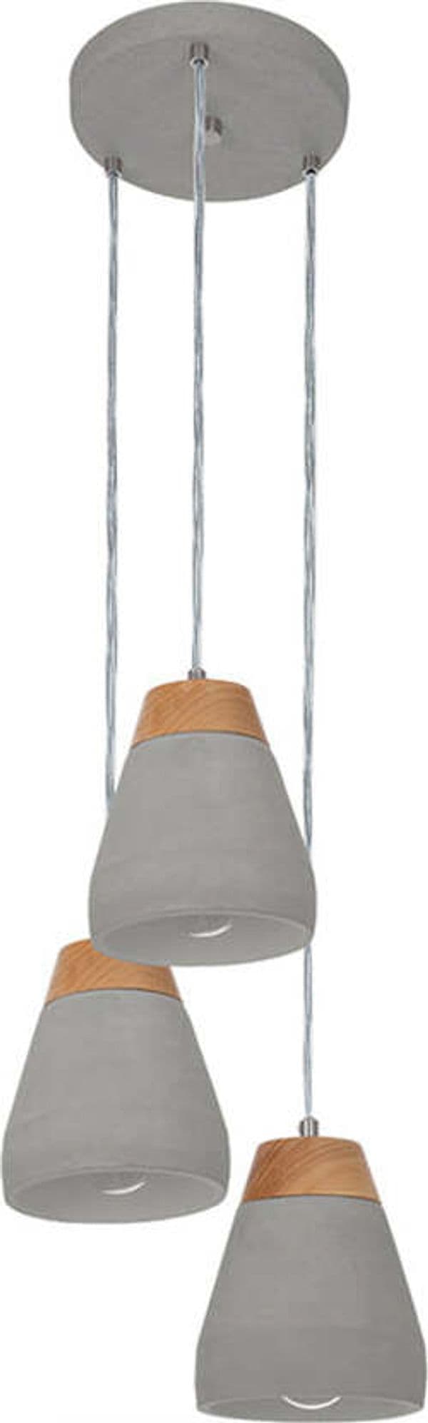 Lampadario-Contemporaneo-Tarega-3-Luci-Acciaio-Grigio