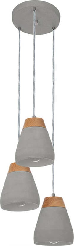 Lampadario-Contemporaneo-Tarega-3-Luci-Acciaio-Grigio