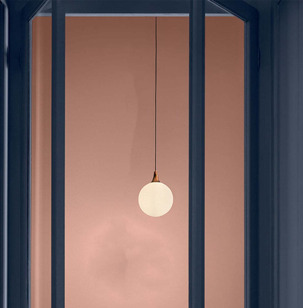 Lampadario-Contemporaneo-Tee-D20Cm-Metallo-Rame-Vetro-1-Luce
