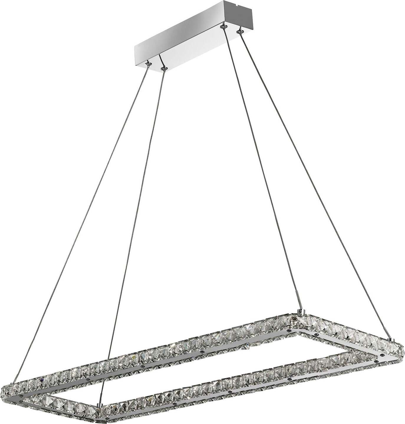 Lampadario-Contemporaneo-Trifoglio-Acciaio-Cromo-Led-37W-3000K