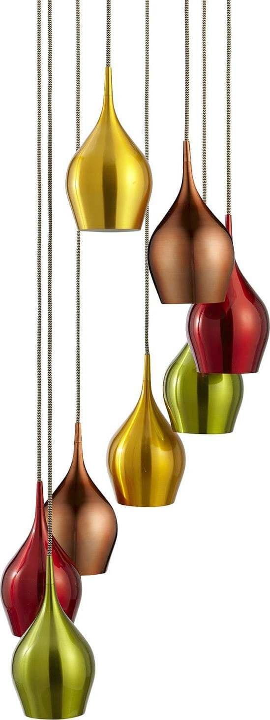 Lampadario-Contemporaneo-Vibrante-Acciaio-Cromo-Vetro-8-Luci-E14
