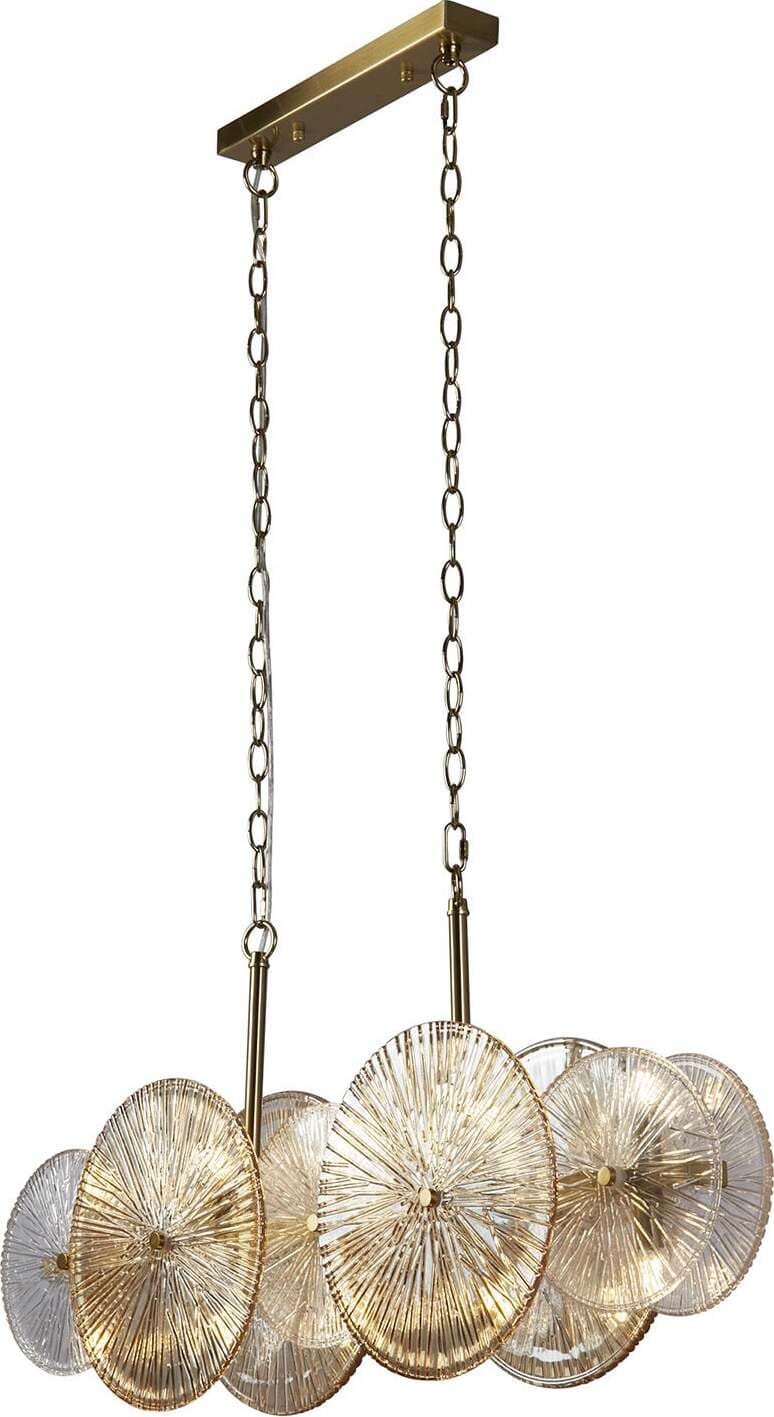 Lampadario-Contemporaneo-Wagon-Wheel-Acciaio-Adjustable-Vetro-10-Luci-G9