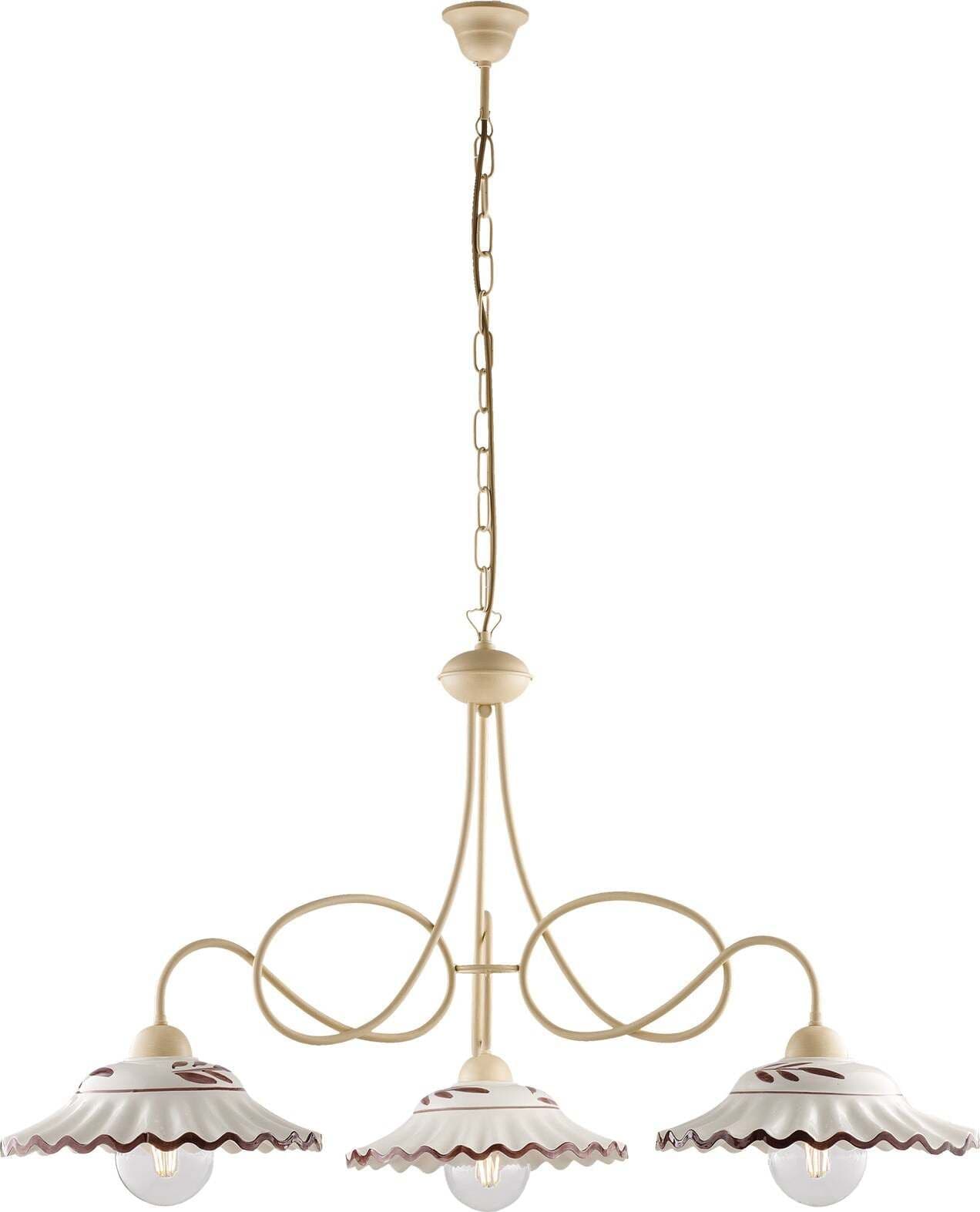 Lampadario-Country-Chic-Bistrot-3-Luci-Avorio-Con-Ceramica-Vietrese