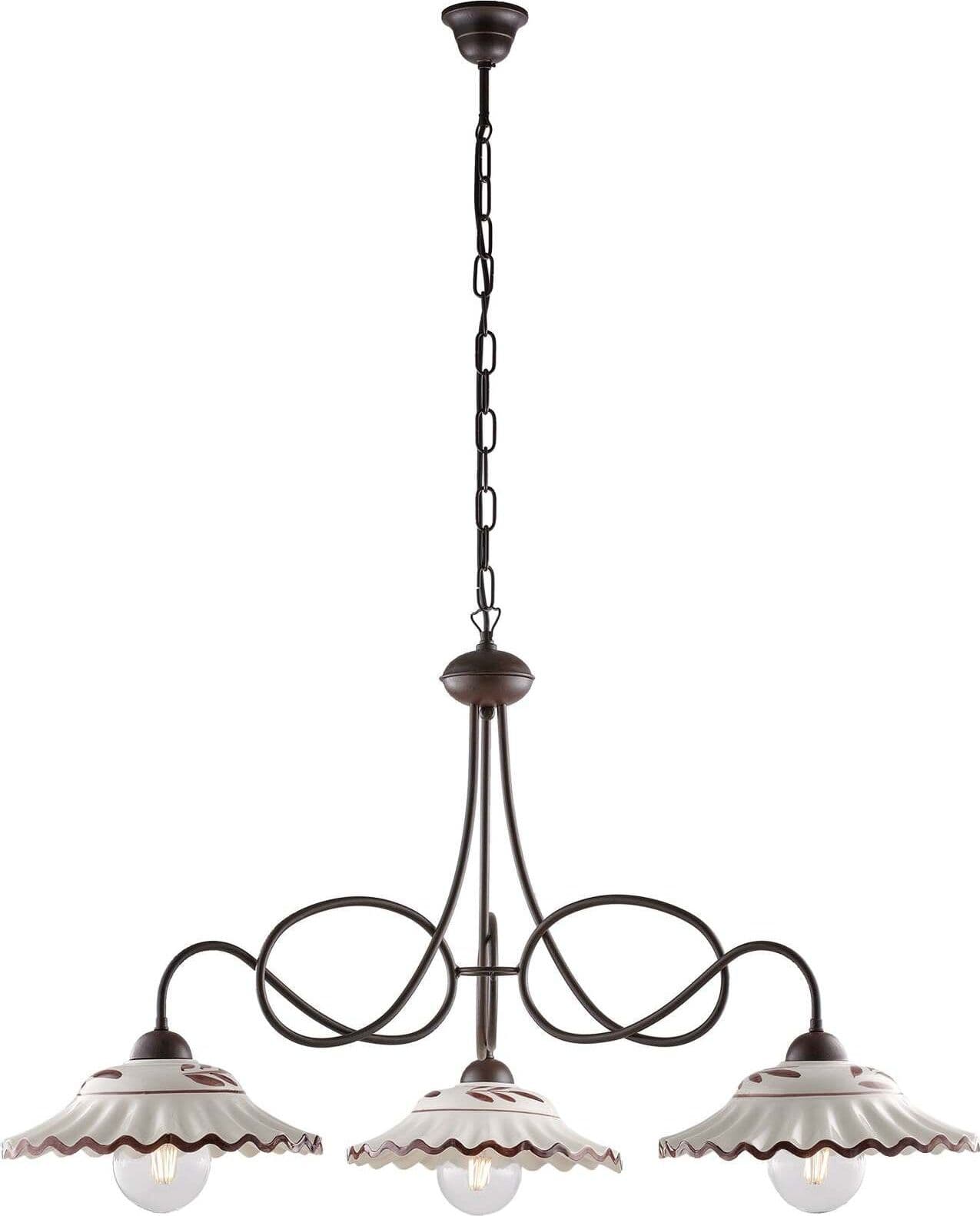Lampadario-Country-Chic-Bistrot-3-Luci-Ruggine-Con-Ceramica-Vietrese