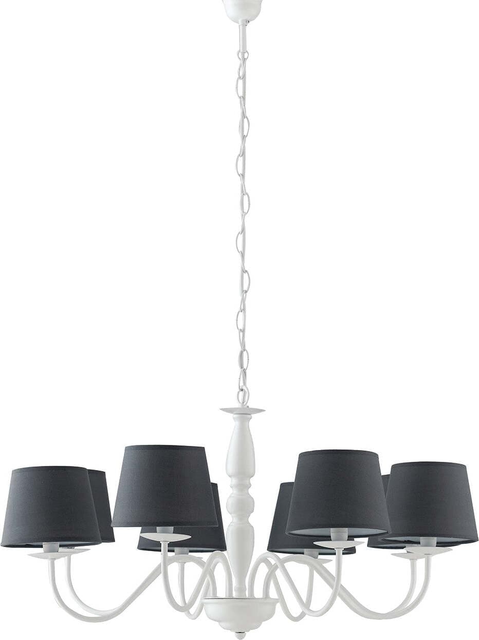 Lampadario Favola Bianco 8Xe14 79,3X30Cm Illuminazione/Illuminazione per interni/Lampadari lampade a sospensione e plafoniere/Lampadari Led Mall Home - Napoli, Commerciovirtuoso.it