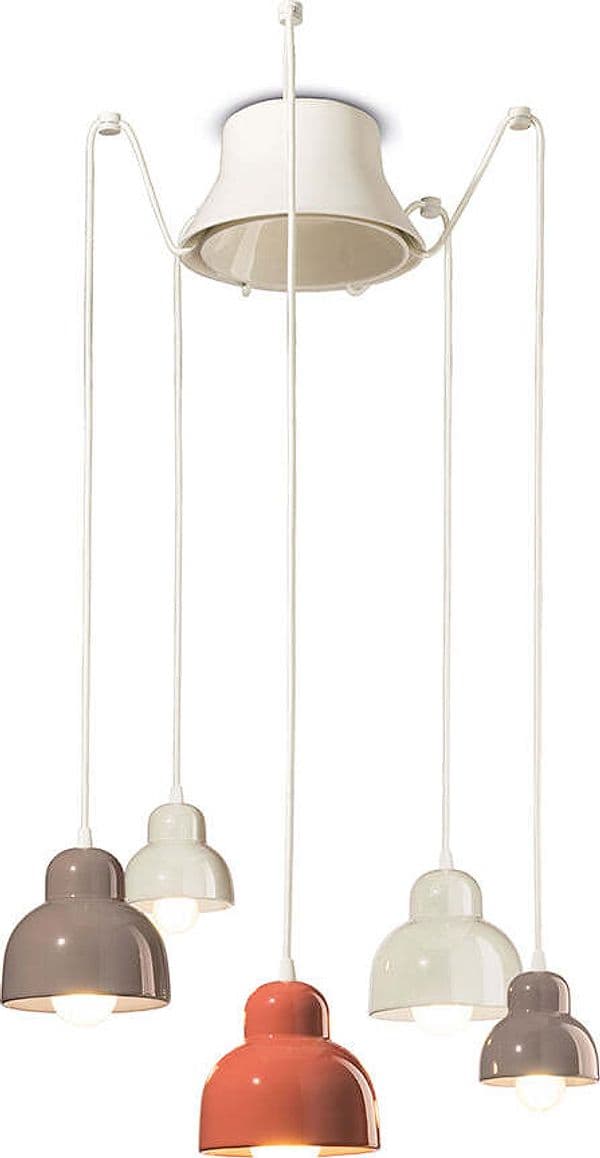 Lampadario-Finitura-Mix-Vintage-Decò-Berimbau-Ceramica-3-Luci-E27