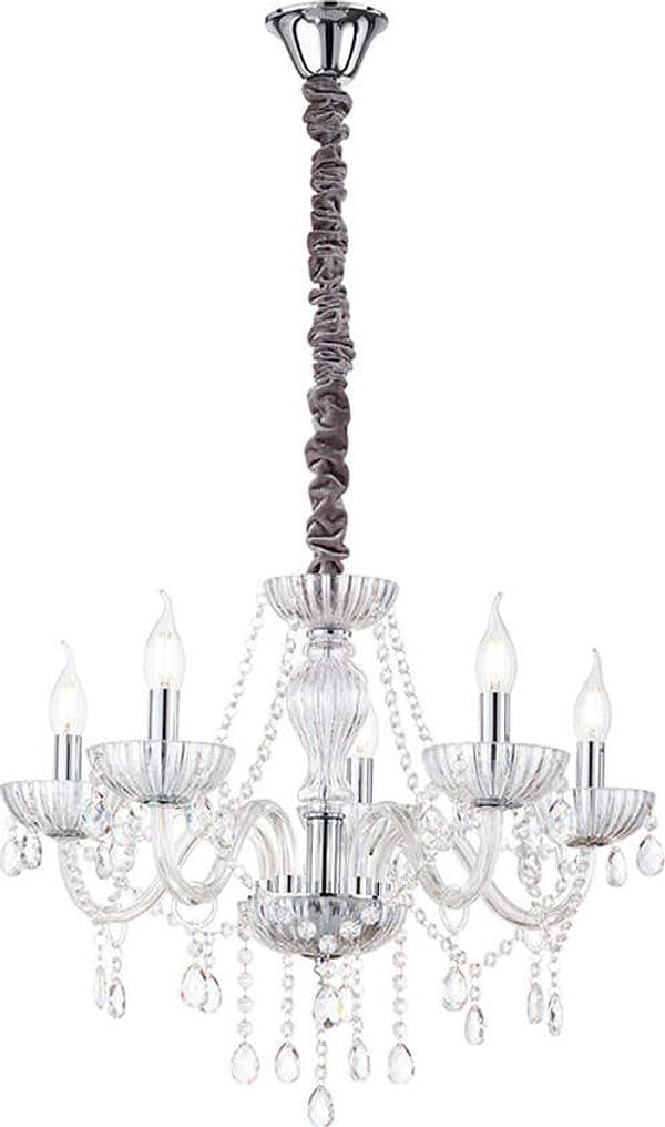 Lampadario-In-Metallo-Classico-Venezia-Cromo-5-Luci-E14
