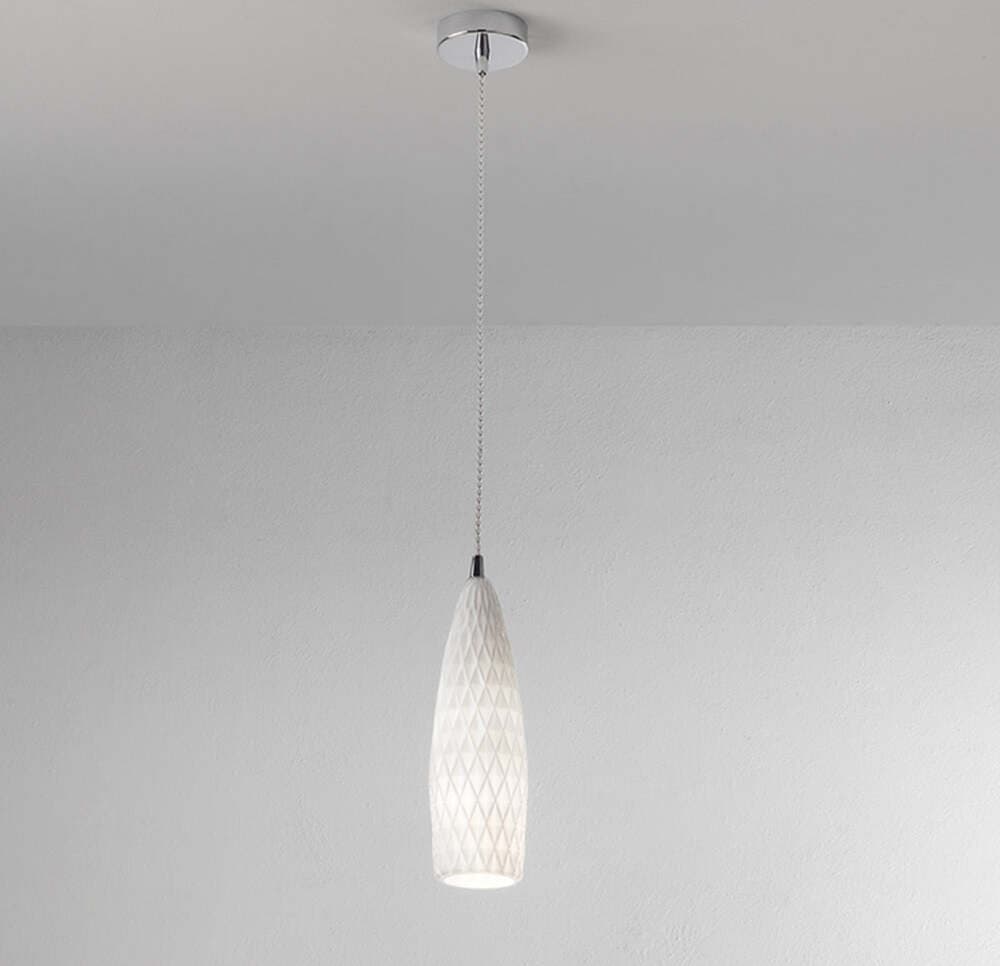 Lampadario-In-Metallo-Contemporaneo-Flut-Bianco-1-Luce-E27