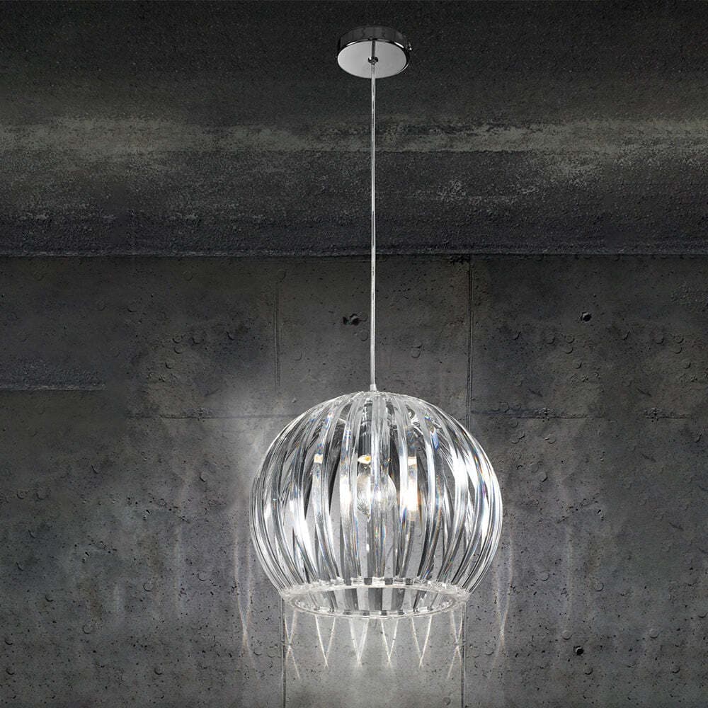 Lampadario-In-Metallo-Contemporaneo-Slice-Cromo-Trasparente-1-Luce-E27-Piccolo