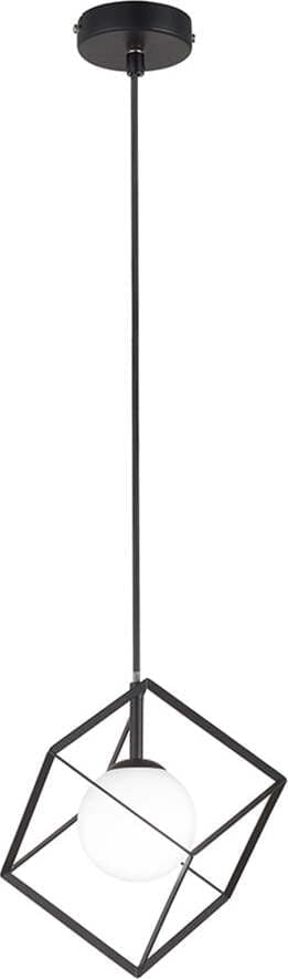 Lampadario-In-Metallo-Industrial-Cube-Nero-1-Luce
