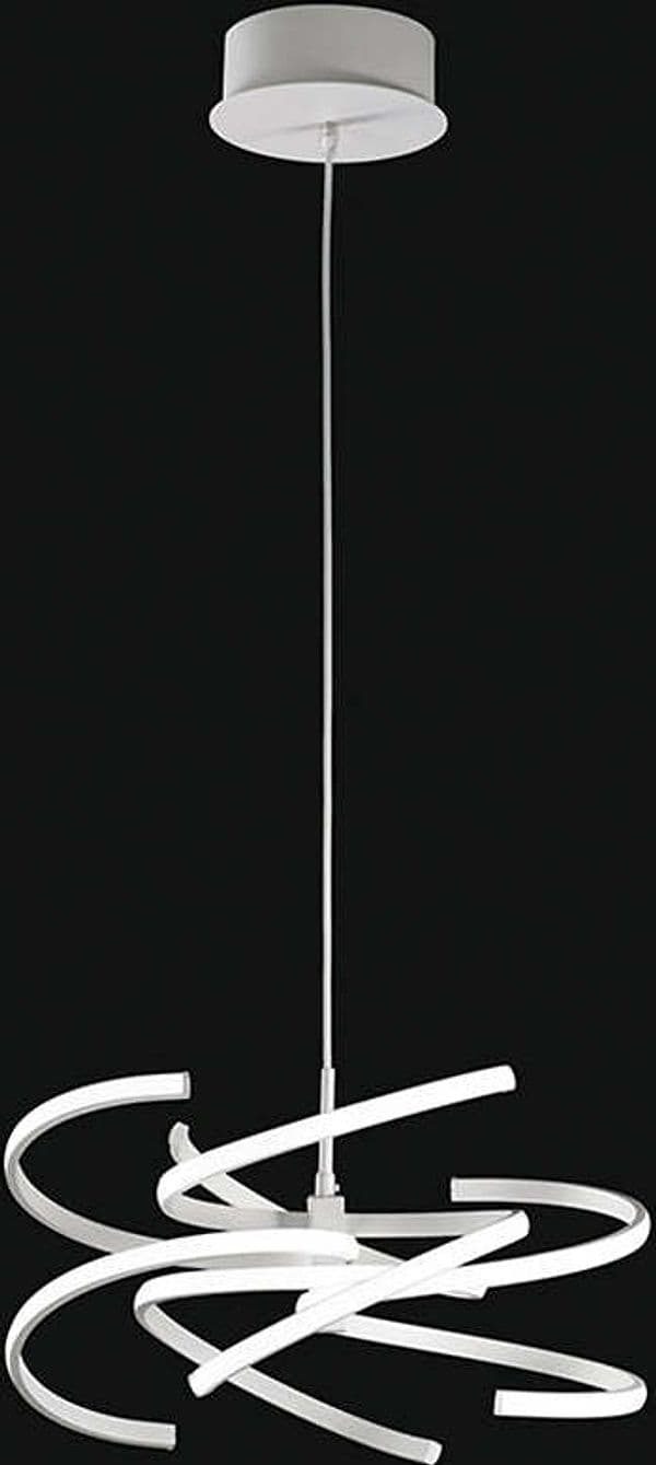 Lampadario-In-Metallo-Moderno-Nest-Bianco-Led-Luce-Naturale-Piccolo