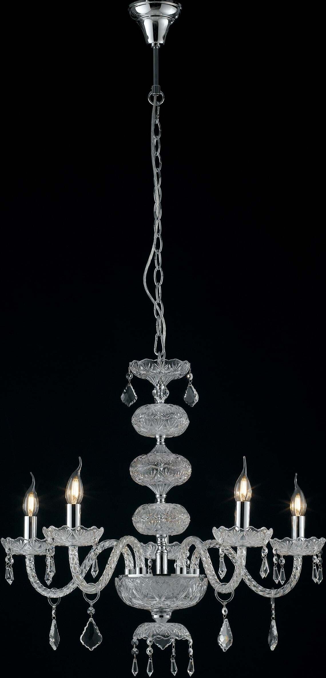 Lampadario Incanto Cromo 5Xe14 69X79Cm Illuminazione/Illuminazione per interni/Lampadari lampade a sospensione e plafoniere/Lampadari Led Mall Home - Napoli, Commerciovirtuoso.it