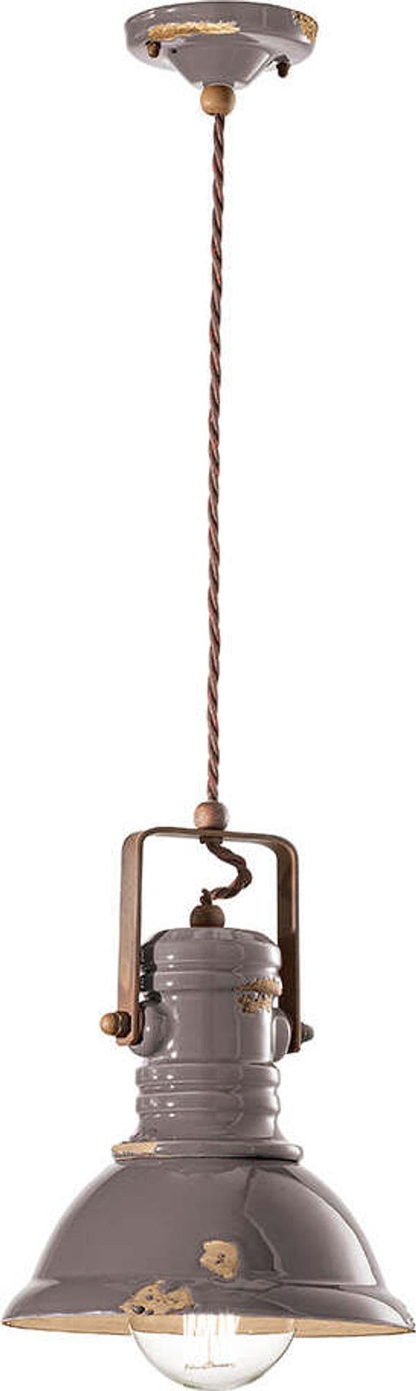 Lampadario-Industrial-Ferro-E-Ceramica-Vintage-Tortora-1-Luce-E27-23Cm