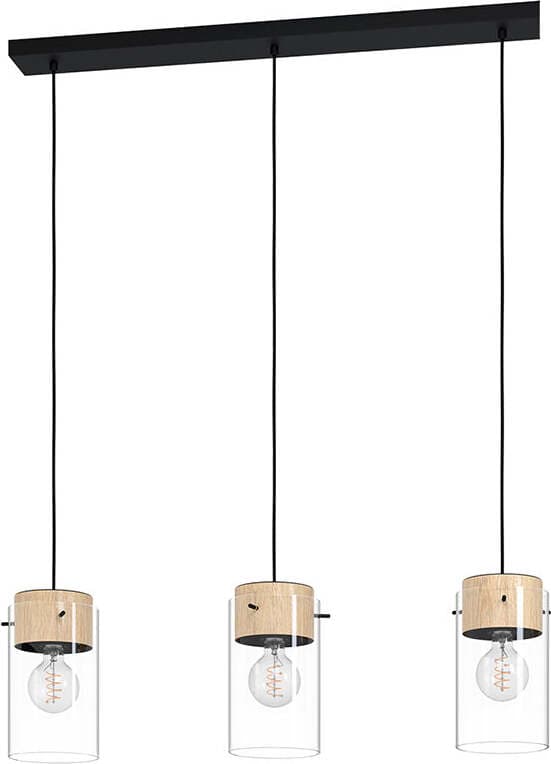 Lampadario-Industrial-Madreselva-3-Luci-Acciaio-Nero