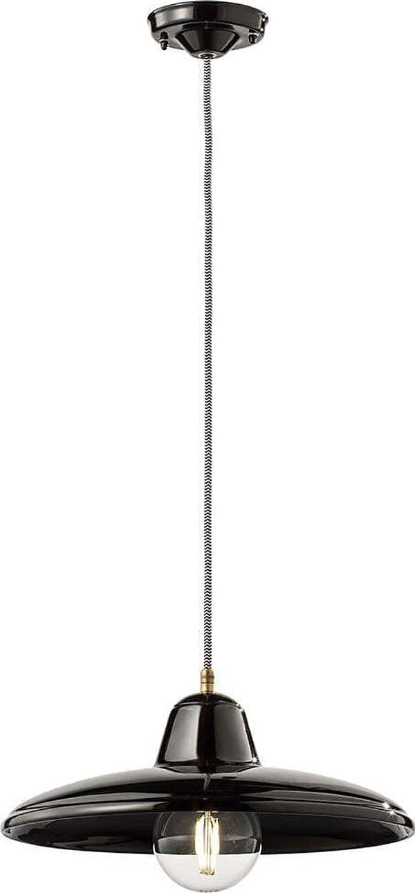 Lampadario-Industrial-Minimal-Nordico-B&W-Metallo-Smaltato-Nero-1-Luce-E27