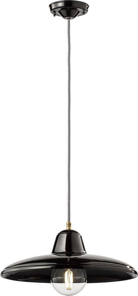 Lampadario-Industrial-Minimal-Nordico-B&W-Metallo-Smaltato-Nero-1-Luce-E27