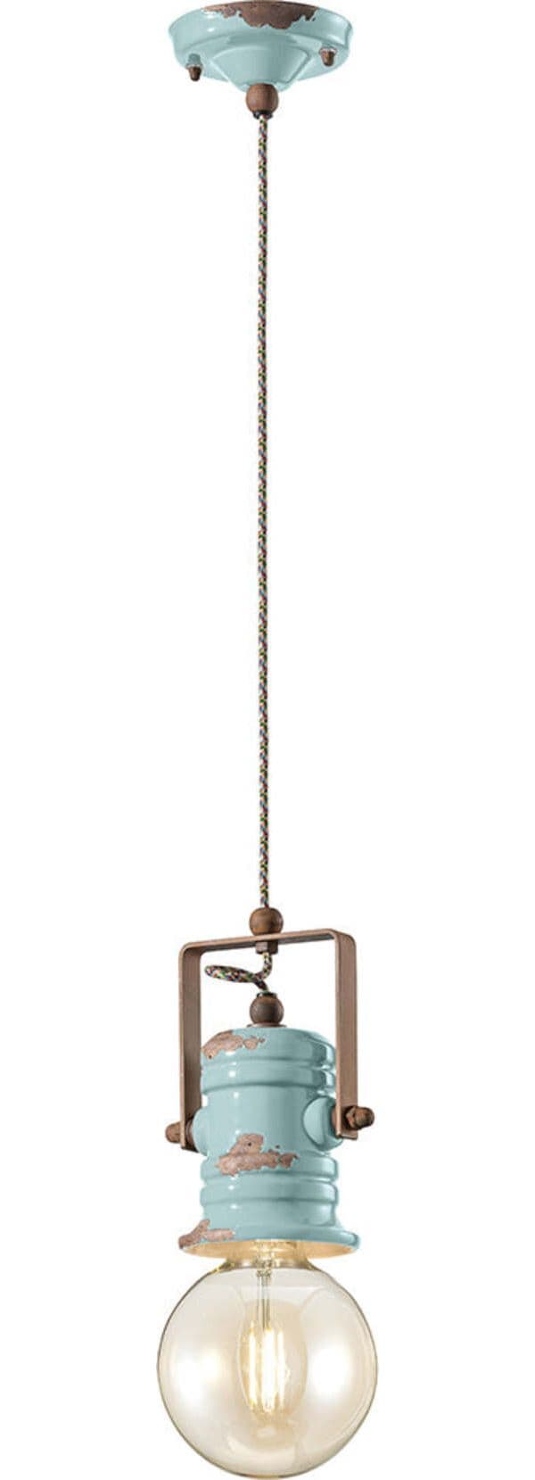 Lampadario-Industrial-Minimal-Urban-Ferro-Ceramica-Vintage-Azzurro-1-Luce-E27