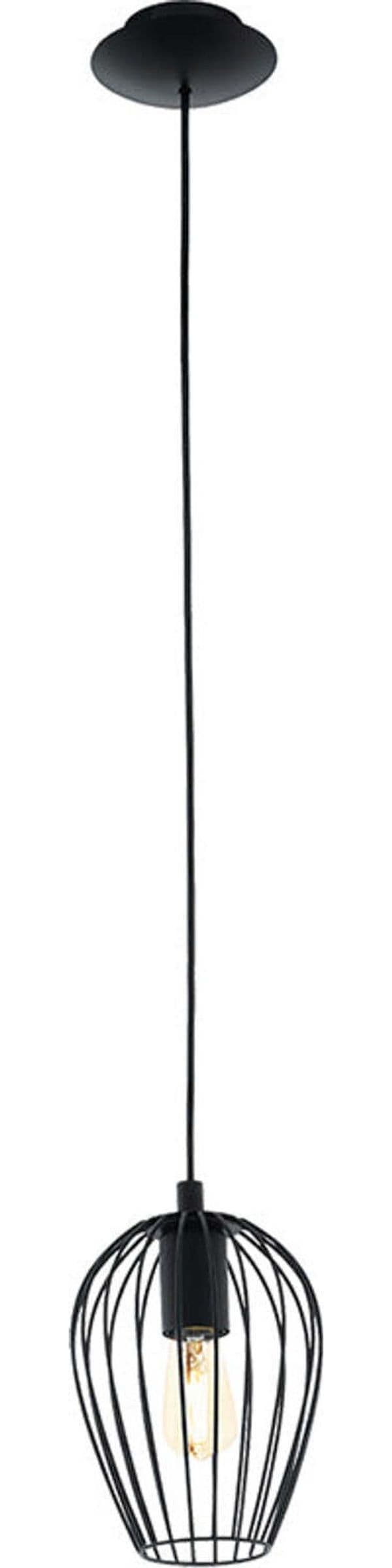Lampadario-Industrial-Newtown-Piccolo-1-Luce-Acciaio-Nero