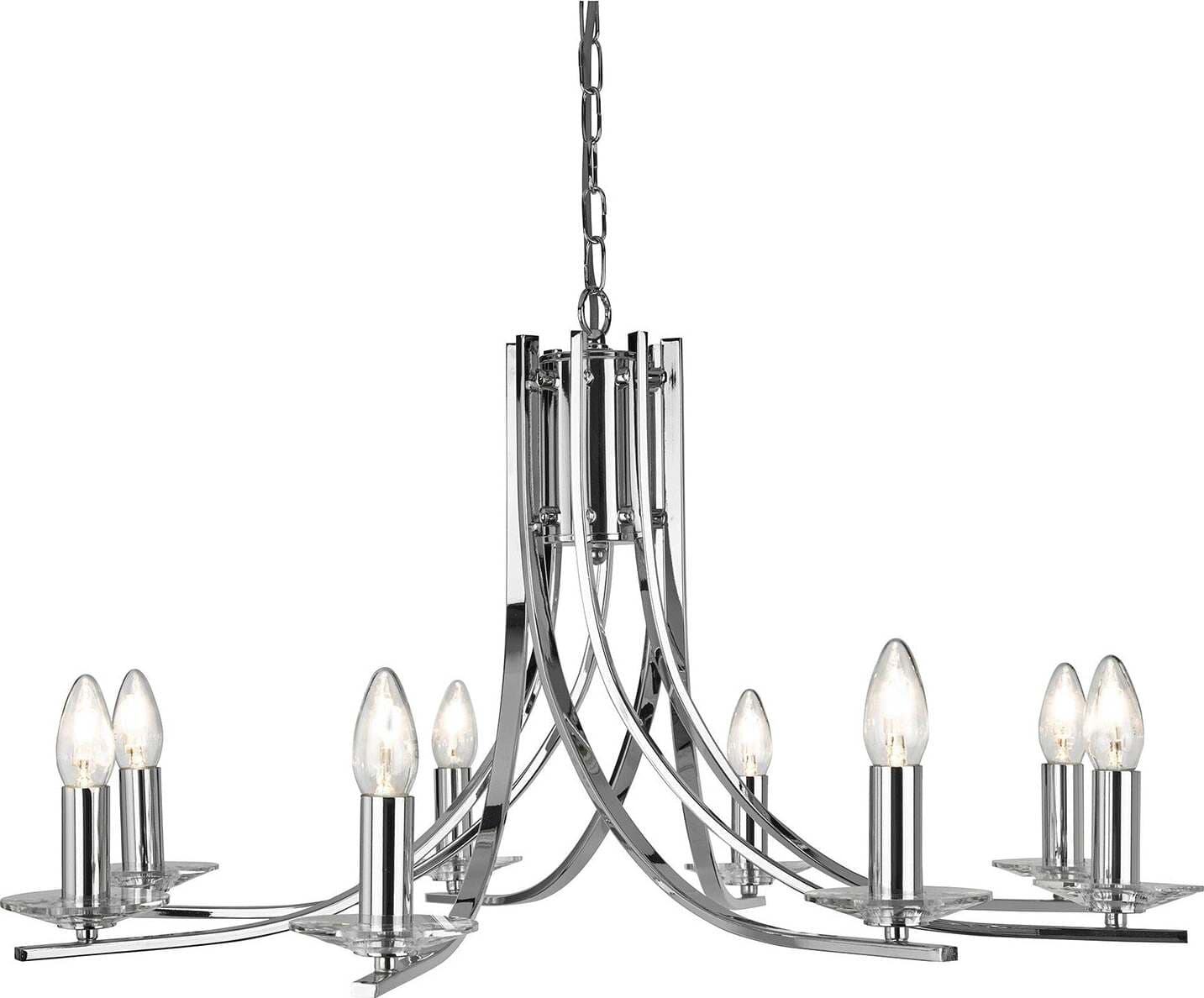 Lampadario-Industrial-Nordico-Ascona-Acciaio-Cromo-Vetro-8-Luci-E14