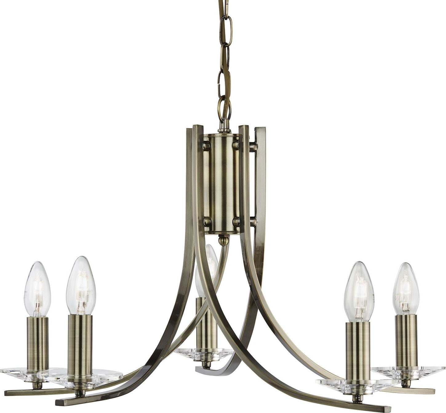 Lampadario-Industrial-Nordico-Ascona-Acciaio-Ottone-Vetro-5-Luci-E14