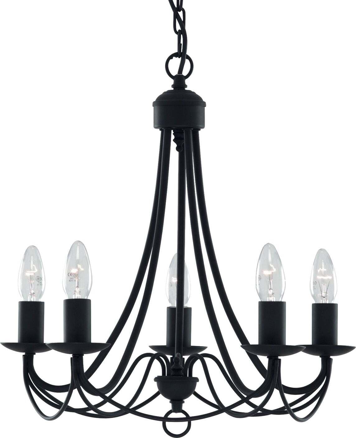 Lampadario-Industrial-Nordico-Maypole-Acciaio-Nero-5-Luci-E14